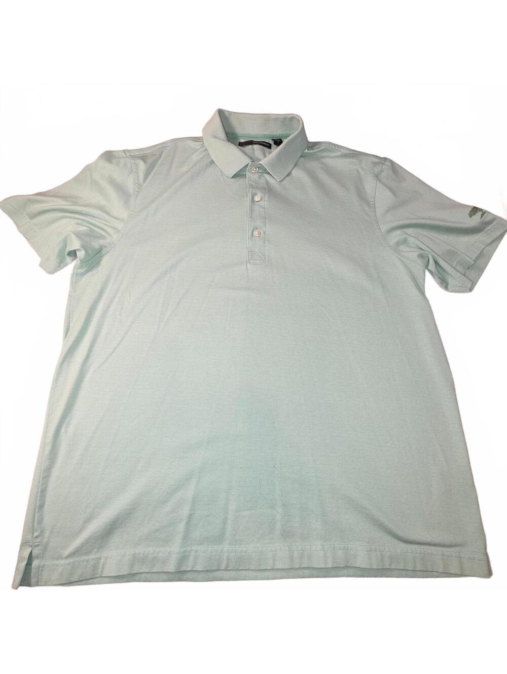Greg Norman Men's Light Green Polo Shirt Large